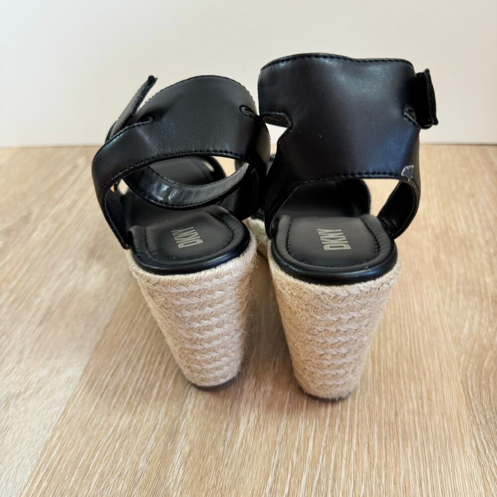 DKNY Calima Ankle Strap Espadrille Wedges - Size 9.5 - Picture 4 of 6
